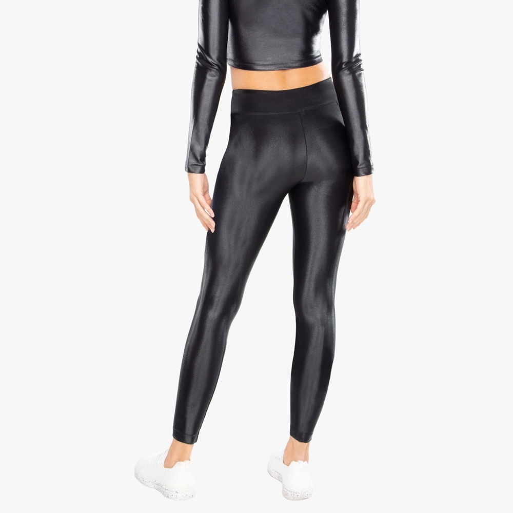 Black size S Lustrous High Rise Athletic Leggings by KORAL - Picture 5 of 5